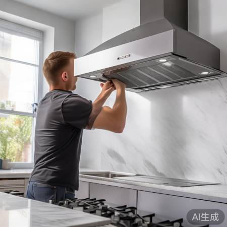 油烟机安装要点:适中距离,保持