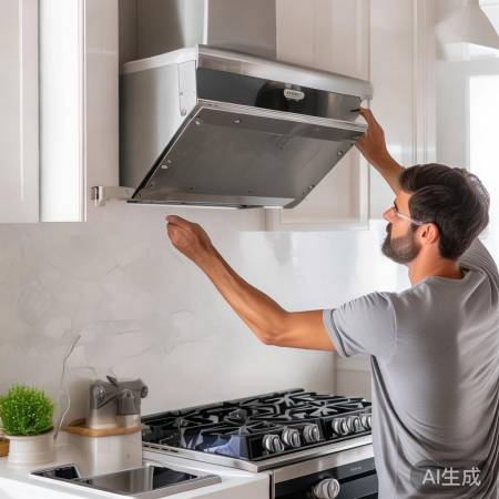 美的B83S油烟机简易安装，细