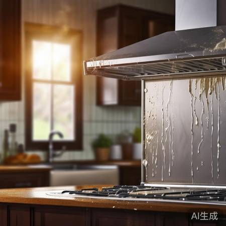 油烟机滤网油污，清洗防火灾。