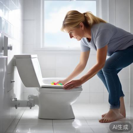 别把杂物扔马桶,防堵塞!