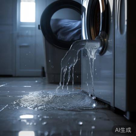 洗衣机排水泵故障,污水溢出排污