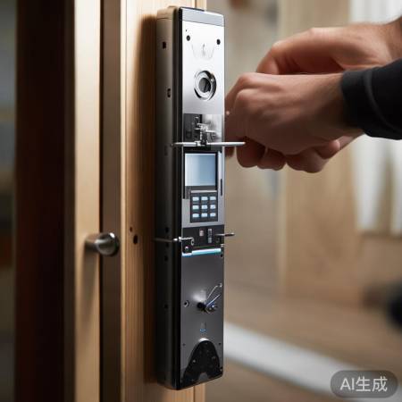 安装电子面板，门内侧操作中心。