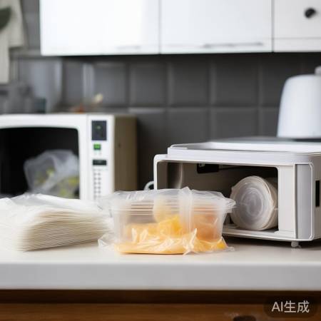 微波加热保鲜袋，饭盒洗净晾干