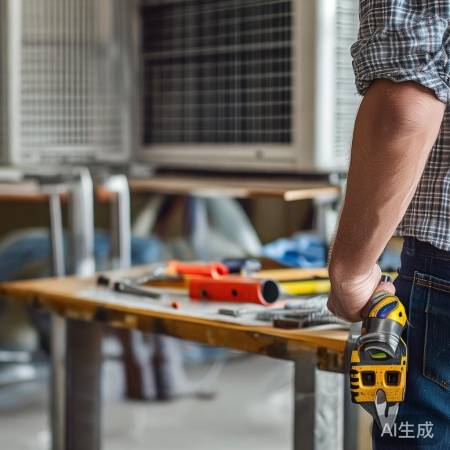 工具备齐，空调安装开始