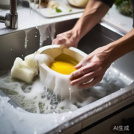 清洁油污盒，洗擦干