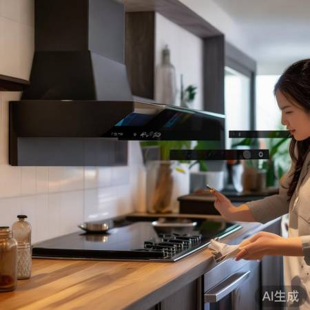 “轻松关闭威力油烟机屏幕”