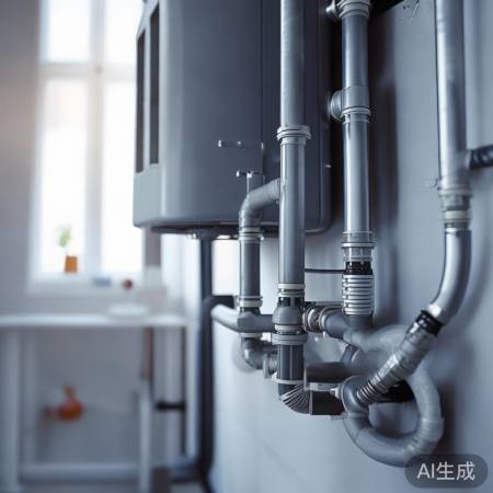 热水管连接壁挂炉，密封检查