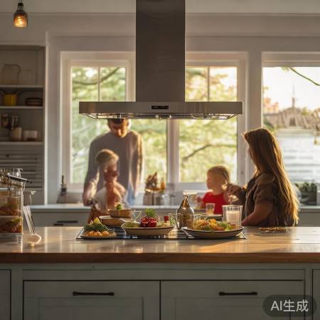 “静音抽油烟机，享受宁静早晨”