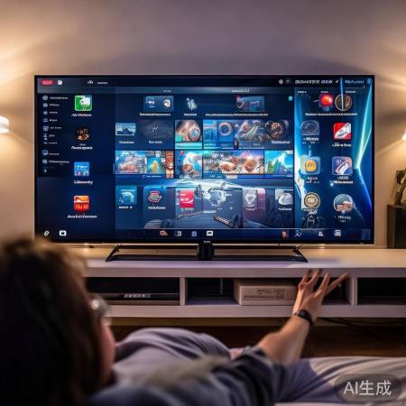 智能电视，应用丰富，缓存清理。