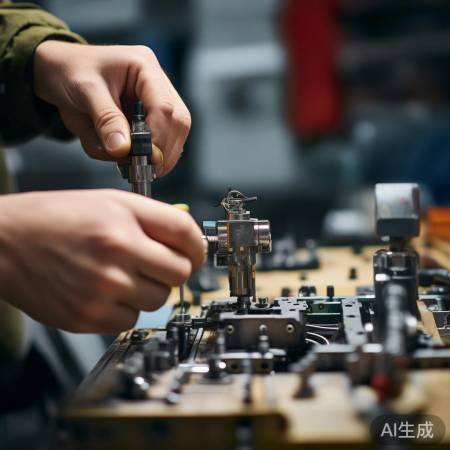 装回电机，拧紧螺丝